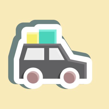 Etiketli SUv. Eğitim için uygun. Basit dizayn edilebilir. tasarım şablonu. Basit resimleme