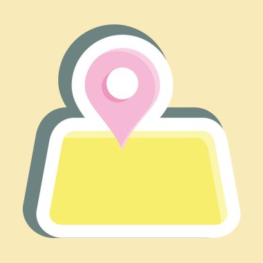 Çıkartma Orienteering. Eğitim için uygun. Basit dizayn edilebilir. tasarım şablonu. Basit resimleme