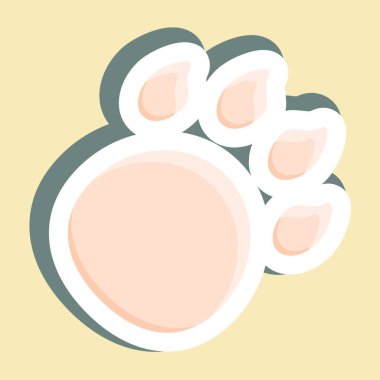 Etiketli Hayvan Pisti. Eğitim için uygun. Basit dizayn edilebilir. tasarım şablonu. Basit resimleme