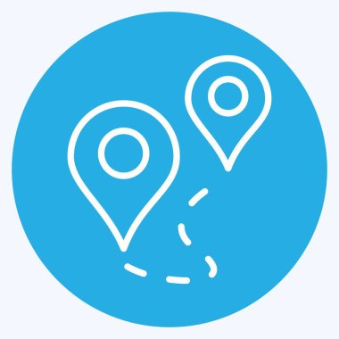 Simge Yolu. Eğitim sembolü için uygun. Mavi gözlü. Basit dizayn edilebilir. tasarım şablonu. Basit resimleme