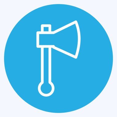 Icon Balta. Eğitim sembolü için uygun. Mavi gözlü. Basit dizayn edilebilir. tasarım şablonu. Basit resimleme