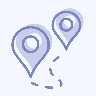 Simge Yolu. Eğitim sembolü için uygun. İki ton stili. Basit dizayn edilebilir. tasarım şablonu. Basit resimleme