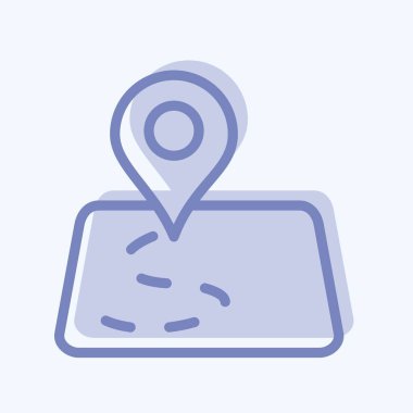 Simge yön bulma. Eğitim sembolü için uygun. İki ton stili. Basit dizayn edilebilir. tasarım şablonu. Basit resimleme