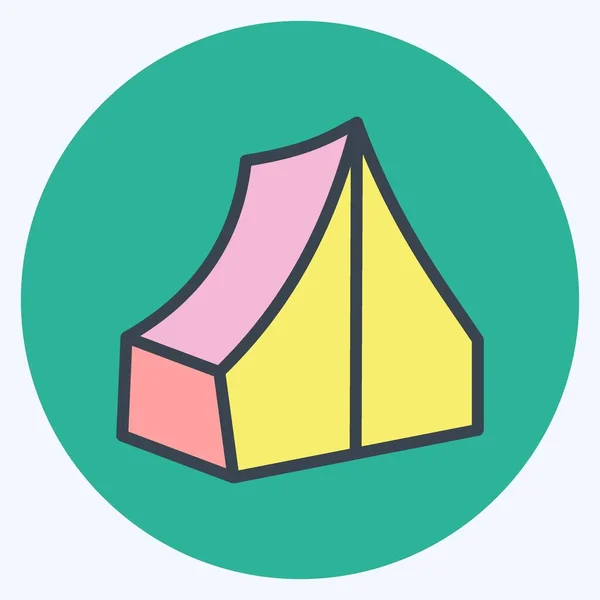 艾康营地适合教育符号 配色风格 简单的设计可以编辑 设计模板向量 简单的例子 — 图库矢量图片