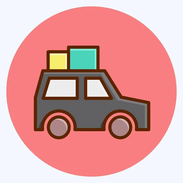 Icono Suv Adecuado Para Símbolo Educación Estilo Plano Diseño Simple — Vector de stock