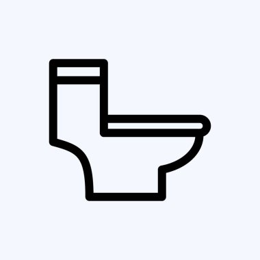 Icon Toilet. suitable for building symbol. line style. simple design editable. design template vector. simple illustration
