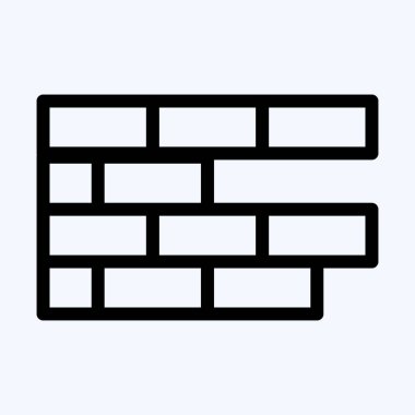 Icon Brickwork. suitable for building symbol. line style. simple design editable. design template vector. simple illustration