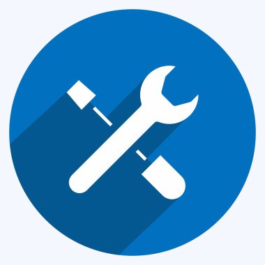 Icon Tools. suitable for building symbol. long shadow style. simple design editable. design template vector. simple illustration