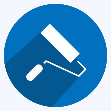 Icon Paint Roller. suitable for building symbol. long shadow style. simple design editable. design template vector. simple illustration