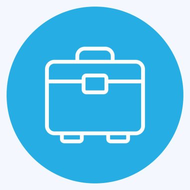 Simge Araç Kutusu. Bina sembolü için uygun. Mavi gözlü. Basit dizayn edilebilir. tasarım şablonu. Basit resimleme