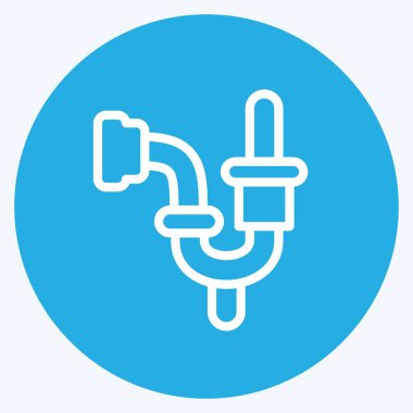 Icon Plumbing. suitable for building symbol. blue eyes style. simple design editable. design template vector. simple illustration