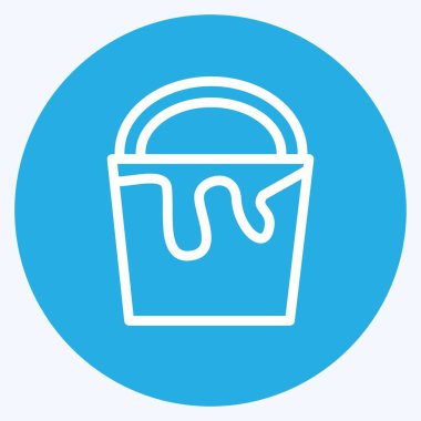 Icon Paint Bucket. suitable for building symbol. blue eyes style. simple design editable. design template vector. simple illustration