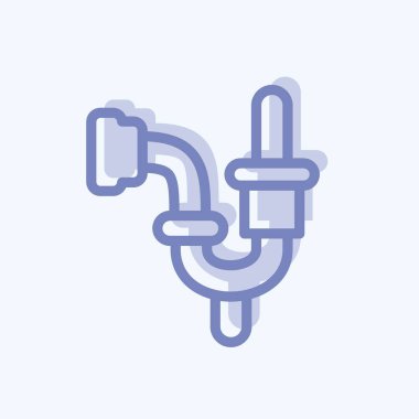 Icon Plumbing. suitable for building symbol. two tone style. simple design editable. design template vector. simple illustration