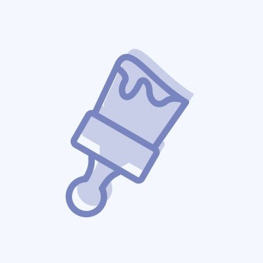 Icon Paint Brush. suitable for building symbol. two tone style. simple design editable. design template vector. simple illustration