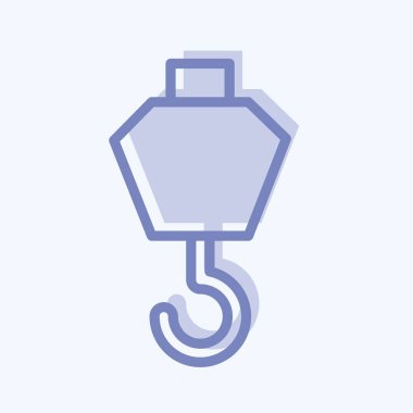 İkon Turna Kancası. Bina sembolü için uygun. İki ton stili. Basit dizayn edilebilir. tasarım şablonu. Basit resimleme