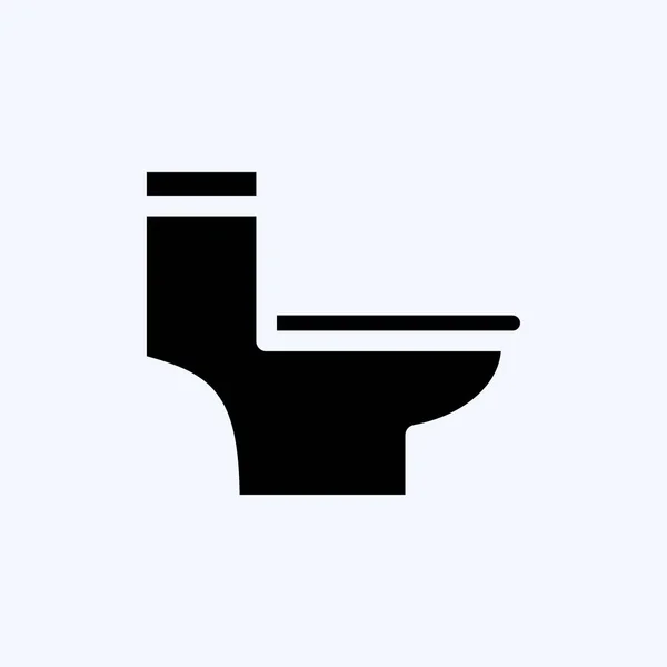 Icon Toilet Suitable Building Symbol Glyph Style Simple Design Editable — ストックベクタ