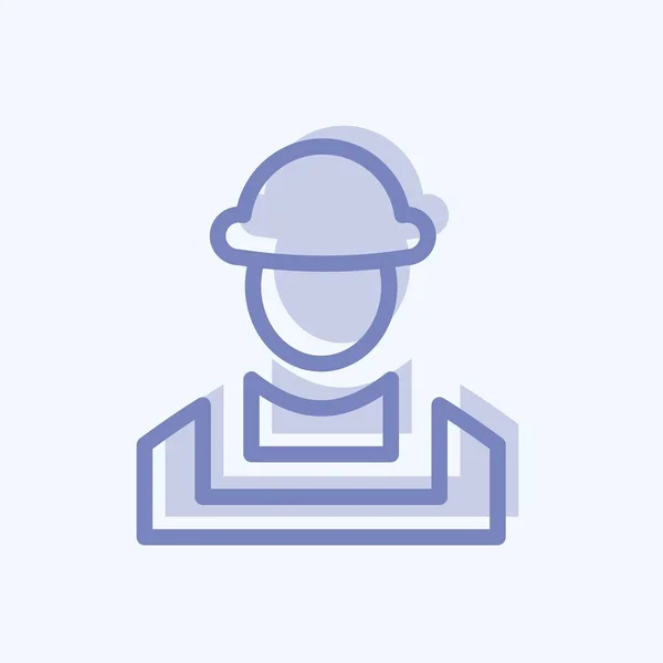 Constructor Iconos Adecuado Para Símbolo Construcción Estilo Dos Tonos Diseño — Vector de stock