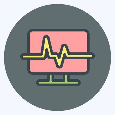 Simge Tanılama. Eğitim sembolü için uygun. renk arkadaşı stili. Basit dizayn edilebilir. tasarım şablonu. Basit resimleme