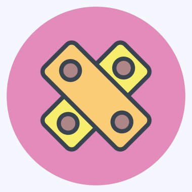 Simge Sıvası. Eğitim sembolü için uygun. renk arkadaşı stili. Basit dizayn edilebilir. tasarım şablonu. Basit resimleme