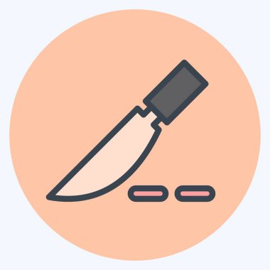 Simge ameliyatı. Eğitim sembolü için uygun. renk arkadaşı stili. Basit dizayn edilebilir. tasarım şablonu. Basit resimleme