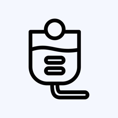 Simge Kan Torbası. Eğitim sembolü için uygun. Sıra tarzı. Basit dizayn edilebilir. tasarım şablonu. Basit resimleme