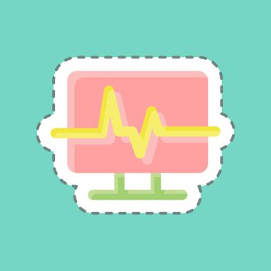 Etiket çizgisi teşhisi kesti. Eğitim sembolü için uygun. Basit dizayn edilebilir. tasarım şablonu. Basit resimleme