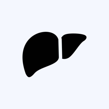 Simge ciğeri. Eğitim sembolü için uygun. Kabartma tarzı. Basit dizayn edilebilir. tasarım şablonu. Basit resimleme