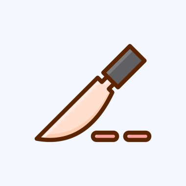 Simge ameliyatı. Eğitim sembolü için uygun. Düz stil. Basit dizayn edilebilir. tasarım şablonu. Basit resimleme