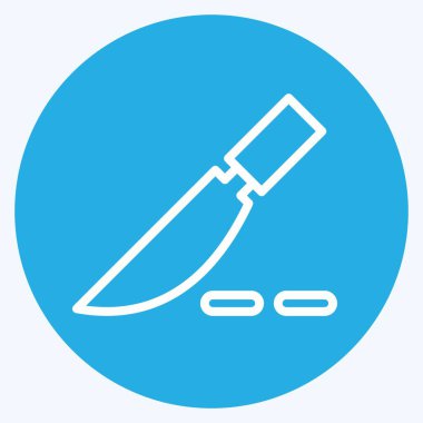 Simge ameliyatı. Eğitim sembolü için uygun. Mavi gözlü. Basit dizayn edilebilir. tasarım şablonu. Basit resimleme