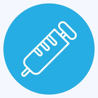 Simge aşısı. Eğitim sembolü için uygun. Mavi gözlü. Basit dizayn edilebilir. tasarım şablonu. Basit resimleme