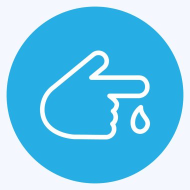 Simge Kan Testi. Eğitim sembolü için uygun. Mavi gözlü. Basit dizayn edilebilir. tasarım şablonu. Basit resimleme