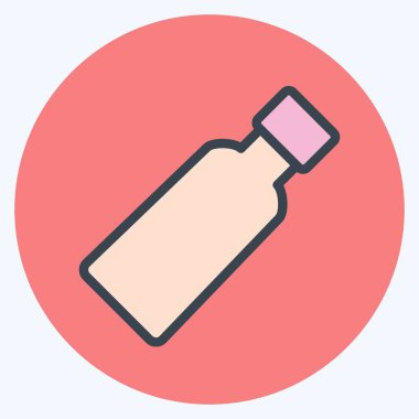 İkon diş macunu. Tıp sembolü için uygun. renk arkadaşı stili. Basit dizayn edilebilir. tasarım şablonu. Basit resimleme