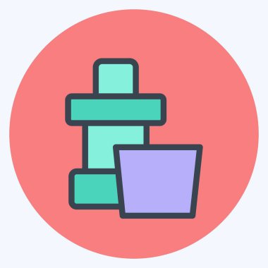 Simge gargarası. Tıp sembolü için uygun. renk arkadaşı stili. Basit dizayn edilebilir. tasarım şablonu. Basit resimleme