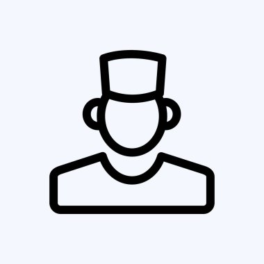 Simge dişçisi. Tıp sembolü için uygun. Sıra tarzı. Basit dizayn edilebilir. tasarım şablonu. Basit resimleme