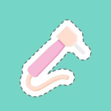 Çıkartma hattı Drill 'i kesti. Tıp sembolü için uygun. Basit dizayn edilebilir. tasarım şablonu. Basit resimleme