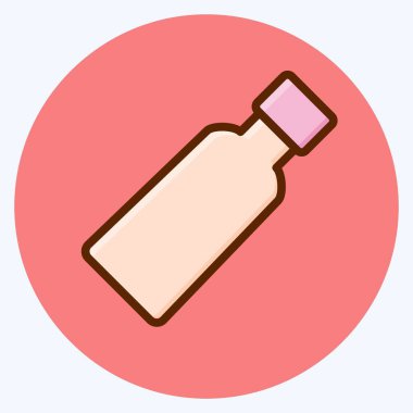 İkon diş macunu. Tıp sembolü için uygun. Düz stil. Basit dizayn edilebilir. tasarım şablonu. Basit resimleme