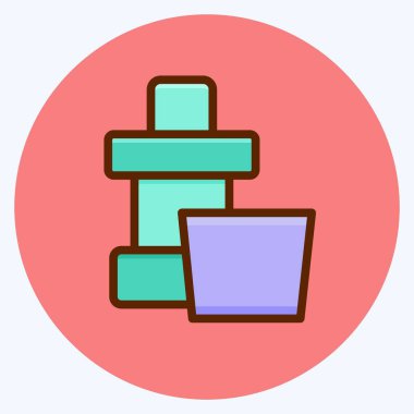 Simge gargarası. Tıp sembolü için uygun. Düz stil. Basit dizayn edilebilir. tasarım şablonu. Basit resimleme