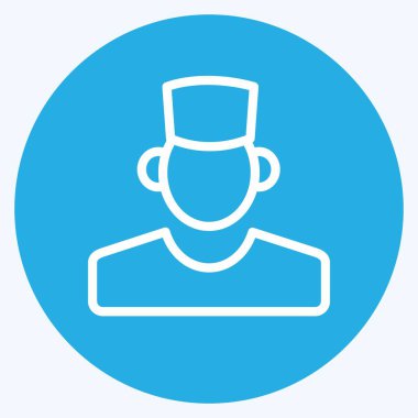 Simge dişçisi. Tıp sembolü için uygun. Mavi gözlü. Basit dizayn edilebilir. tasarım şablonu. Basit resimleme