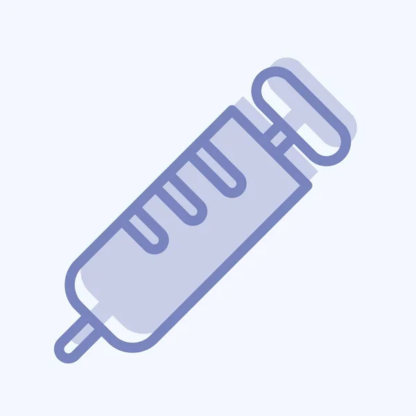 Vacunación Icono Adecuado Para Símbolo Educación Estilo Dos Tonos Diseño — Archivo Imágenes Vectoriales