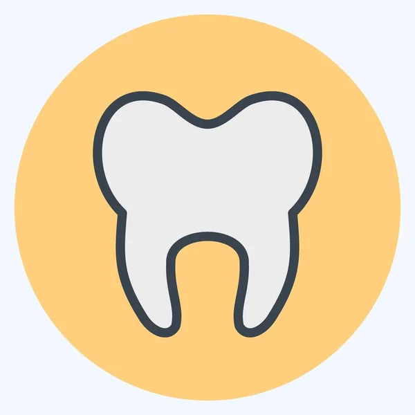 伊康牙齿 适合医药符号 配色风格 简单的设计可以编辑 设计模板向量 简单的例子 — 图库矢量图片