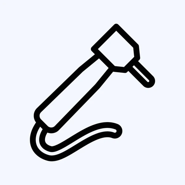 Icon Drill Adecuado Para Símbolo Medicina Estilo Línea Diseño Simple — Vector de stock