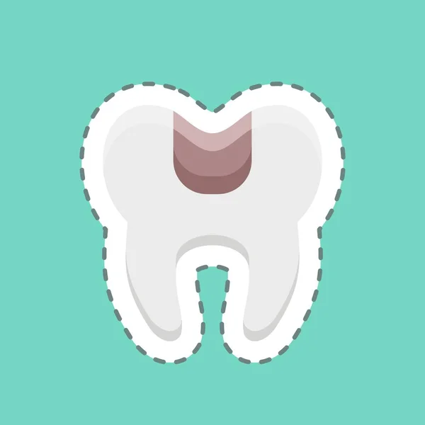 Rellenos Corte Línea Adhesiva Adecuado Para Símbolo Medicina Diseño Simple — Archivo Imágenes Vectoriales