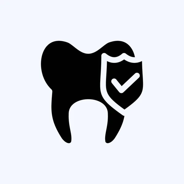 Protección Iconos Adecuado Para Símbolo Medicina Estilo Glifo Diseño Simple — Vector de stock