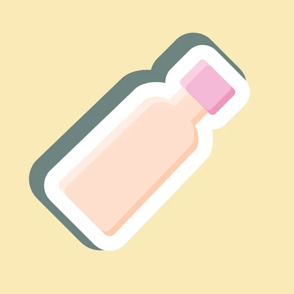 Sticker Tandpasta Geschikt Voor Medicijnsymbool Eenvoudig Ontwerp Bewerkbaar Ontwerp Template — Stockvector