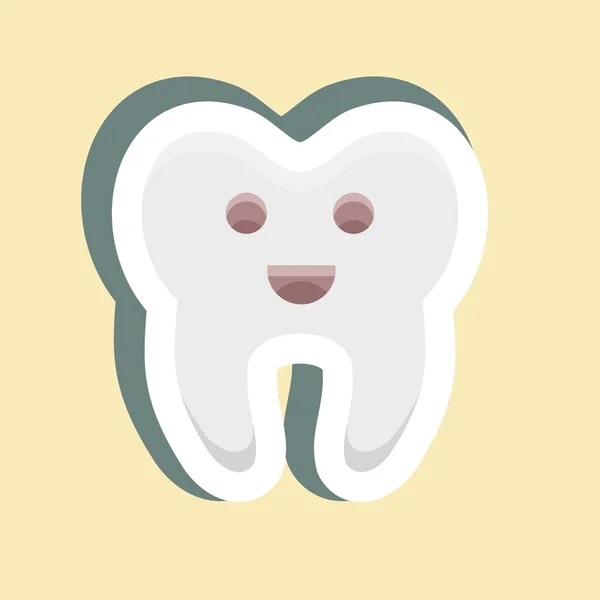 史提克清洁牙齿 适合医药符号 简单的设计可以编辑 设计模板向量 简单的例子 — 图库矢量图片