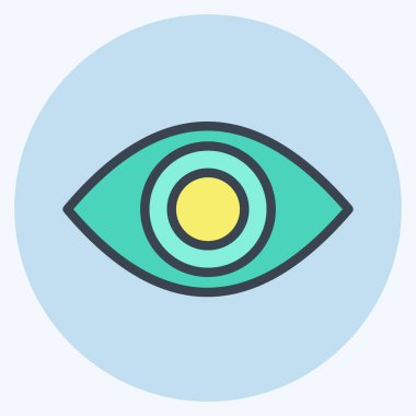 Simge görünür. Güvenlik sembolü için uygun. renk arkadaşı stili. Basit dizayn edilebilir. tasarım şablonu. Basit resimleme