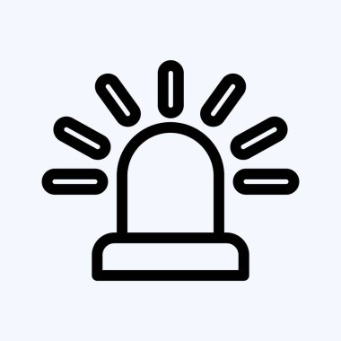 Simge Uyarısı. Güvenlik sembolü için uygun. Sıra tarzı. Basit dizayn edilebilir. tasarım şablonu. Basit resimleme