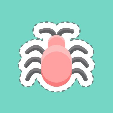 Çıkartma hattı Yazılım Hatasını kesti. Güvenlik sembolü için uygun. Basit dizayn edilebilir. tasarım şablonu. Basit resimleme