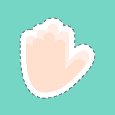 Çıkartma çizgisi kesilmiş. Güvenlik sembolü için uygun. Basit dizayn edilebilir. tasarım şablonu. Basit resimleme