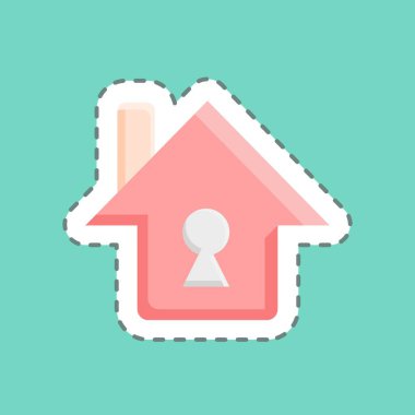 Çıkartma hattı sigortayı kesti. Güvenlik sembolü için uygun. Basit dizayn edilebilir. tasarım şablonu. Basit resimleme